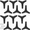 HAKZEON 12 PCS 4 Inch 10cm Black Furniture Legs, Modern Metal Triangle Furniture Feet, Triangle Furniture Legs for Cabinet Table Cupboard Sofa Chair