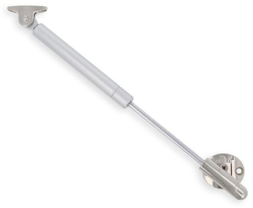 Amig - Compás de Gas para Elevación de Puertas Abatibles de Muebles - Mod.98 - Resistencia de carga: 8 kg - Amortiguador Regulable para Apertura Ascendente sin Impacto - Plateado