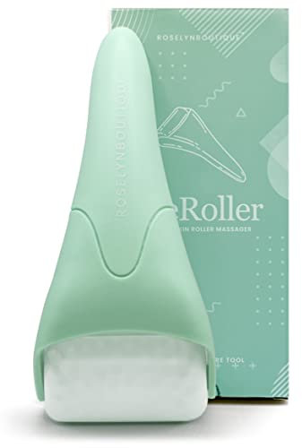 ROSELYNBOUTIQUE Kryotherapie-Eisroller für Gesichtsfalten, feine Linien, Schwellungen, Massagegerät, Gesichtspflege, Werkzeuge, Selbstpflege, Geschenke für Männer und Frauen (Grün)
