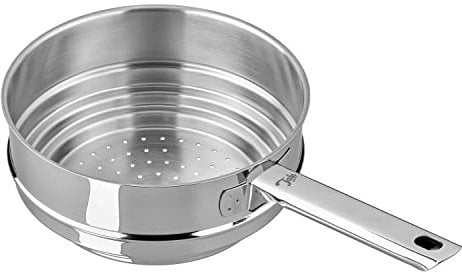 Tala Performance Stainless Steel Multi Steamer with Long Handle, fits 16, 18 and 20cm saucepans. Made in Portugal, with Guarantee, Metallic Silver