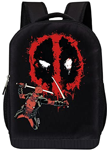 Marvel COMICS CLASSIC DEADPOOL BACKPACK BLACK DEADPOOL 18 INCH AIR MESH PADDED BAG