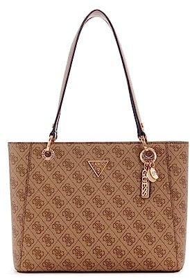 GUESS Damen Noelle Noel, klein Tragetasche, Schultertasche, Latte-Logo