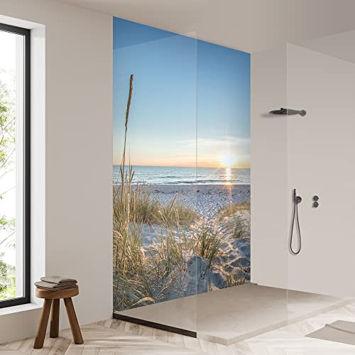 yourplate Duschrückwände mit individueller Größe (1 Rückwand – Premium Nano Matt – mar100) – Duschrückwand Alu mit Feuchtigkeitsschutz – Rückwand Dusche zur einfachen Montage