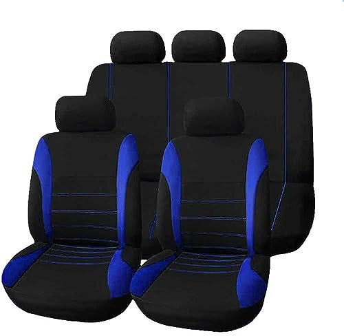 ORBIBA Auto-Sitzbezug für Dacia Sandero Stepway 3.GEN 2.Gen 2012-2016 2017 2018 2019 2020 2021 2022 2023 2024 2025, 9-teiliges Set Sitzbezug Komplett-Set, wasserdichte Autositzschoner aus Leder,B