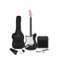 VISIONSTRING Chitarra elettrica mancina e amplificatore Starter Kit 4/4 Dimensione completa Chitarra per principianti Nero