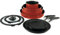 T-fal Ingenio Nonstick Cookware Set 10 Piece, Induction, Oven Broiler Safe 500F, Cookware, Pots and Pans, RV, Camping, Oven, Broil, Dishwasher Safe, Detachable Handle, Red