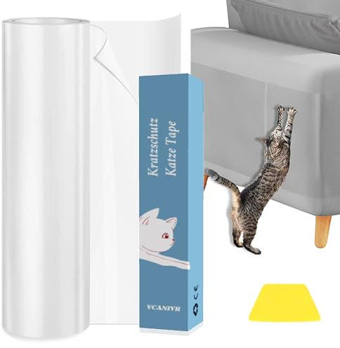 Kratzschutz für Katze und Hunde 30cm x300cm - Sofa Pad, Anti Kratz Folie für Möbel, Couch, Tür, Wand - Kratzabwehr