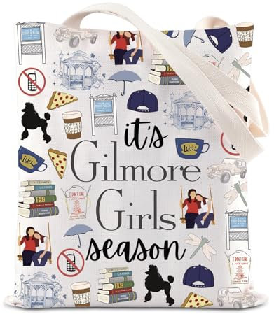 BAUNA Gilmore TV Show Merchandise Tote Bag Luke's Coffee Gift Rory Lorelai Lovers Gift It's Gilmore Girl Season Shoulder Bag For Fans, Gilmore Season Tragetasche, 32*37CM