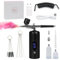 Ulable Kit aérographe multifonction double action - Kit aérographe sans fil - Pour le maquillage, l'artisanat, l'art des ongles, le modèle de tatouage de gâteau, le kit d'aérographe pour enfants