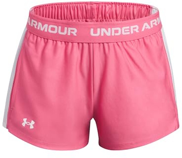 Under Armour Girl's Tech Play Up Shorts Super Pink/White/White XL XL