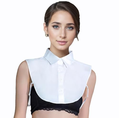 NineChain White Fake Collar Blouse Detachable Collar Half Shirt Collars for Women & Girls