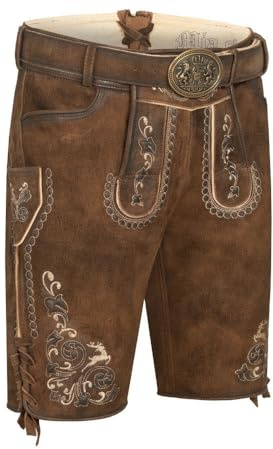 Nübler Lederhose Herren - Kurze Lederhose, Landhaustil - moderen bayrische Tracht, Lederhose Manfred Braun