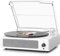 Giradischi in vinile senza fili Bluetooth con altoparlanti per dischi in vinile Platino Vinile vintage con trasmissione a cinghia Supporto a 3 velocità, cuffie linea RCA, ingresso ausiliario per
