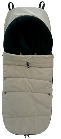 Colu Kid Universeller Thermo-Fußsack für Kinderwagen, kompatibel mit Cybex Priam & Cybex Mios & Cybex Balios, weiches Futter und spritzwassergeschützte Oberfläche (Taupe)