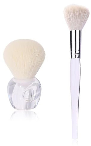 1 Brocha De Maquillaje De Mango Corto, 1 Brocha De Maquillaje De Mango Largo, Brocha Para Mascarilla, Brocha De Lana De Espuma, Brocha Para Herramientas De Maquillaje