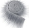 Furry Faux Precut Strips,1 Stück 2x60 Zoll Kunstfell zum Basteln Grau Langhaarplüsch Kunstfell Meterware,Plüsch Fell zum Basteln für Weihnachten Basteln Gnome Beard Santa Hair Dwarf DIY (Grau)