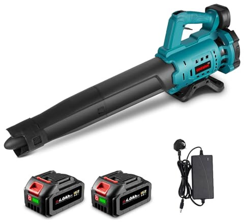 Leaf Blower Vacuum Cordless - Home Vacuums and Blowers, 320CFM Leaf Blower with 6 Adjustable Speed Levels Suitable for Cleaning Your Garden and Home