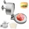 HTT Global Burger Press with 100 Wax Discs, Aluminium Hamburger Smasher, Manual Burger Maker with Handle, Adjustable Spring Smash Burger Press for Hamburgers, Beef, Chicken