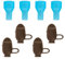 8pcs Bite Valve Replacement for Camelbak, Mouthpiece Replacement Bladder Replacement Parts Bite Valve Accessories Replacement Compatible with Camelbak (Brown)