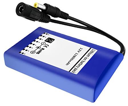 Batterie au Lithium, Batterie Lithium-polymère 12 V 12,8 Ah, Batterie Lithium-ION Rechargeable Portable, Convient pour Les Bandes Lumineuses LED, Les Haut-parleurs, la Surveillance