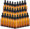 LDXDRU Lot de 30 flacons compte-gouttes en verre ambré de 30 ml avec pipette pour huile essentielle, huiles parfumées, aromathérapie, parfums, liquides