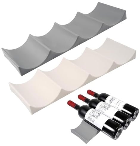2 Stück Flaschenhalter Kühlschrank,Kühlschrank Flaschenhalter,Kühlschrank Flaschenablage,Flaschenregal Stapelbar,Kühlschrank Organizer Flaschen Für Küche Pantry Cabinet Bier Halter (2 Farben)