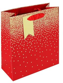 Eurowrap 34831-3Cpack 6 Geschenktaschen 21,5x10,2x25,3cm Sternenregen