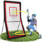 Lacrosse Rebounder-Netz, 1,2 x 2,1 m, Volleyball-Rebounder mit 5 verstellbaren Winkeln (rotes Etikett), 1 Tragetasche, Pitch-Back-Netz mit 6 Erdspießen, Baseball-Rückprallnetz für Lacrosse,