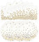 HFBOBP 50PCS White and Gold Paper Plates and Napkins Party Supplies, 7 Inch Scalloped Dot Paper Dessert Cake Plates and Napkins Disposable Tableware Set for Birthday Baby Shower Decorations