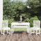Xichuzi 4-TLG. Garten-Essgruppe Weiß Massivholz Kiefer, Esstisch Mit Stühlen Set, Gartenmöbel Sitzgruppe, Balkon Möbel, Gartenlounge Set, Terrassenmöbel, Balkonmöbel Set - 3154702