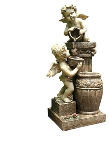 Floor-Standing Fountains Angel Fountain Landscape, Outdoor Water Decoration, Garden Layout Courtyard Water Landscape Decoration Garden Water Fountain(L)