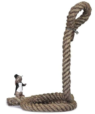 perfk Suspende porte-bouteille de la corde à corde, pièce maîtresse de table, casier à vin à illusion flottante, ornement en résine pour salle de thé