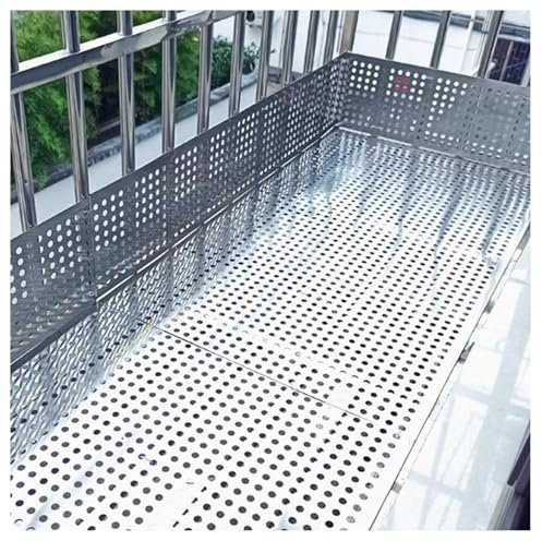 Vnook Lochblech aus Metall, Metallgitterblech, Lochblech aus Edelstahl 304, dekorativer Sieblochdurchmesser, for dekorativen Schutz des Geländers(30x100cm)