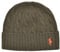 Ralph Lauren Strickmütze Mütze Cable Beanie Zopfmuster Grün One Size