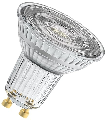 OSRAM LED Spot Superstar PAR16 Dimmable Reflector, 2700 K, Warm White, 2.4 W, GU10, 36°, 230 lm, Clear, for Spotlights, Accent Lighting, 15,000 Hours