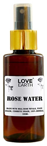 Rose Water Gulab Jal Face Mist Toner with Real Rose Petals & Extracts for Skin Hydration and Natural Glow 100ml