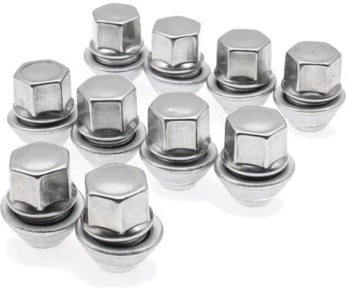 Kompatibel Mit Ford Für Kuga 2008 2009 2010 2011 2012 10 Stück 19 Mm Bolzen Radbolzen Reifenmutter Radmuttern Aus Legiertem Stahl M12x1,5 Muttern Radmuttern Aus Legiertem Stahl car Schloss Radschraube