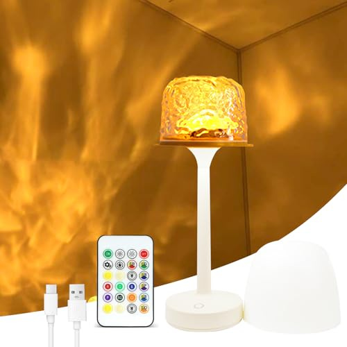 Calenxy Duschlampe Ocean Lamp Wave Lamp, 16 Farben Sternenhimmel Projektor, Wiederaufladbares Duschlampe mit Touch & Fernbedienung, Ambientelicht Nachtlicht Zimmer Deko