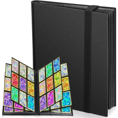 Raccoglitore Carte da Gioco, 24 Fogli 432 Tasche Album Carte Collezionabili | con Apertura Laterale, Binder Carte Doppio Lato per TCG, MTG, Sports Cards - Nero