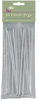 Haxnicks 10x Fabric Pegs | Secure Weed Control Membrane Plant Protection Fabrics Garden Fleece Insect Mesh Garden Netting | Silver, Pack Of 10, 16 x 3.5 x 0.5 cm | Eco040101