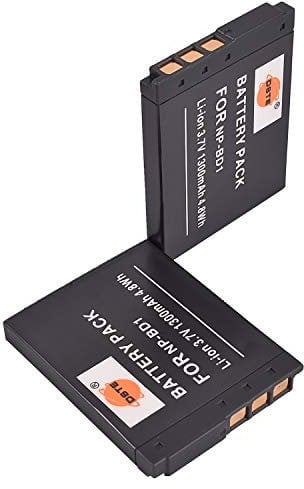 DSTE® 2x NP-BD1 Rechargeable Li-ion Battery for Sony Cyber-shot DSC-G3 DSC-T2 DSC-T70 DSC-T75 DSC-T77 DSC-T90 DSC-T200 DSC-T300 DSC-T500 DSC-T700 DSC-T900 DSC-TX1 Camera as NP-FD1