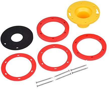 Oatey Toilet Flange Extender Kit 1/4- 1 5/8 in,Red and Yellow