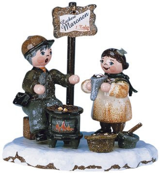 Hubrig-Volkskunst Winterkinder Heiße Maronen * Höhe 8cm