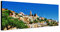 Augenblicke Wandbilder Keilrahmenbild Wandbild 150x50cm Griechenland Stadt Meer Boote Sommertag