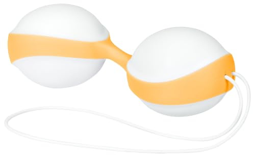 AMOR Vaginalkugeln zum Training der Beckenbodenmuskulatur | Stärkung der Beckenbodenmuskulatur | Medizinische Vaginalkugeln | weiß-goldgelb | Medizinprodukt