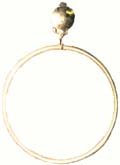 Nerd Clear Piraten-Ohrring Gold