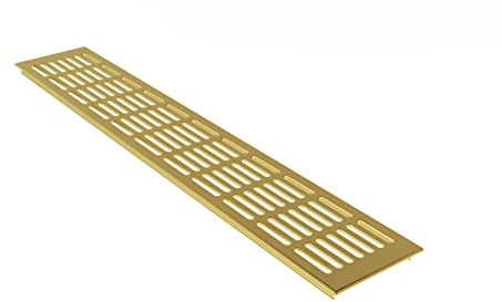 Aluminium Lüftungsgitter Stegblech Lüftungssieb Gold eloxiert 100x600mm
