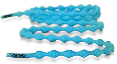 Xtenex Schnürsenkel 1 Paar farbig autobloquants für Schuhe Girl 50 cm Blau - türkis