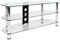 mountright Universal 1200 Clear Glass and Chrome Corner TV Stand for up to 60 inch TVs