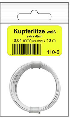 Donau Elektronik 110–5SB Single Flex Draht in Tasche, Weiß, 10 m